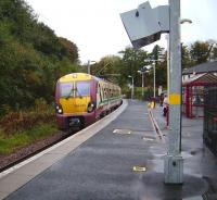 334 025 on a Wemyss Bay - Glasgow Central service at Inverkip on 15 October 2008.<br><br>[David Panton 15/10/2008]