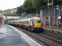 334 017 for Gourock arrives at Port Glasgow on 15 October.<br><br>[David Panton 15/10/2008]