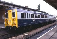 The prototype 140001 stands at the platform at Shirley, West Midlands, during testing in 1981.<br><br>[Ian Dinmore //1981]