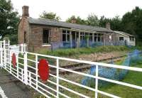 Remains at Scruton on 3 October 2008. The former station, closed to passengers in 1954, lies between Northallerton (behind camera) and Leeming Bar, the starting point of the Wensleydale Railway service to Redmire.<br><br>[John Furnevel 03/10/2008]