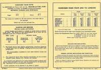 1961/62 fares table covering main Anglo-Scottish destinations and services. As was fashionable in BR at the time the main unit of currency is the shilling.<br><br>[Colin Miller 17/03/2002]