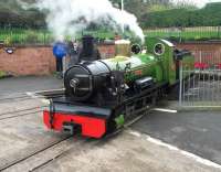 <I>River Irt</I> on the turntable at Ravenglass on 18 October 2008.<br><br>[Peter Todd 18/10/2008]