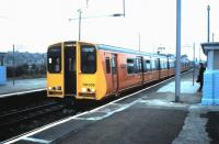 314 205 at Coatbridge Central in October 1987 with a train for Milngavie.<br><br>[David Panton 22/10/1987]