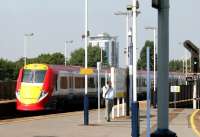 A splash of colour at the north end of Clapham Junction in July 2005 in the form of a passing <I>Gatwick Express</I>.<br><br>[John Furnevel 21/07/2005]