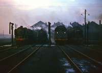 Evening at Kingmoor shed, mid 60s.<br><br>[Robin Barbour Collection (Courtesy Bruce McCartney) //]