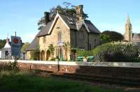 The rustic station of Ruswarp on the approach to Whitby, photographed on 2 October 2008 looking north towards the village. <br><br>[John Furnevel 02/10/2008]