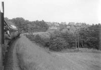 Standard tank 80063 approaches Crieff with the last train from Comrie on 4 July 1964.<br><br>[John Robin 04/07/1964]