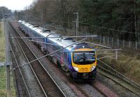 185124 hurries south between Lancaster and Preston at the head of a 6-car FTPE service bound for Manchester Airport on 15 November 2008.<br>
<br><br>[John McIntyre 15/11/2008]