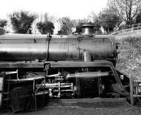 Standard class 5 no 73096 at Ropley shed on the Mid Hants Railway shortly after Christmas 2006.<br><br>[Peter Todd 28/12/2006]