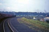 60532 <I>Blue Peter</I> near Canal Junction, Carlisle, with the <I>A2 Farewell</I> Railtour of 8 October 1966<br><br>[G W Robin 08/10/1966]