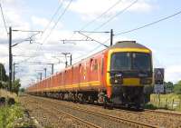 3 Class 325 units with southbound mail on the ECML passing St Germains in July 2007<br><br>[James Young 24/07/2007]