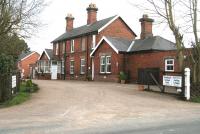 Just east of Pickering stands the closed station at Thornton Dale, which saw its last railway passengers in June 1950. Seen from the main entrance in April 2008, the location is now in use as a caravan park. <br><br>[John Furnevel 02/04/2008]