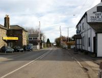 Looking east across the level crossing at Tram Inn on 18 November 2008, with the station and signal box on the left and the old <I>Tram Inn</I> itself standing on the right.<br>
<br><br>[John McIntyre 18/11/2008]