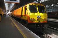 IE class 201 locomotive no 210 stands at platform 2 of Heuston station, Dublin, on 21 May 2008.<br><br>[Colin Miller 21/05/2008]