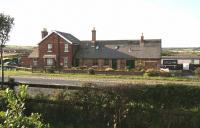 The former station at Hawsker on the abandoned coastal route south from Whitby to Scarborough. The building is now a <I>Trailways</I> walking and cycling centre. View west on 2 October 2008.<br><br>[John Furnevel 02/10/2008]