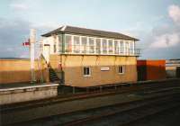 Stranraer signal box, October 1997.<br><br>[David Panton /10/1997]