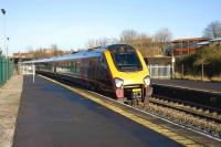 The 1230 CrossCountry service to Glasgow Central heads north through Lawrence Hill station shortly after leaving Bristol Temple Meads on 17 December.<br><br>[Peter Todd 17/12/2008]