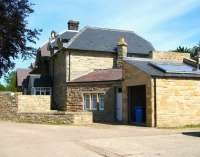 Part of the former station building at Hedgeley, Northumberland, photographed in August 2007 looking north towards Wooler.<br><br>[John Furnevel 08/08/2007]