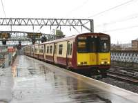 Don't be fooled by the destination panel, 314209 is arriving at platform 11a at Glasgow Central on 15 Oct 2008. Presumably the train crew is aiming for a fast turnaround.<br>
<br><br>[John McIntyre 15/10/2008]