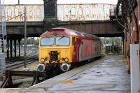 57304 <I>Gordon Tracy</I> in the bay at the north end of Preston station awaiting its next duty on 15 October 2008. Hopefully some of the planned improvements at Preston may tidy up this part of the station.<br>
<br><br>[John McIntyre 15/10/2008]