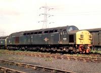 EE Type 4 no D333 stands in the sunshine at Heaton Mersey shed, Stockport, on a fine Sunday morning in June 1969.<br><br>[John Furnevel 01/06/1969]