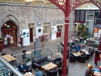 Inside the former trainshed at Richmond station many original features have been retained alongside the cafe, the shops and the micro brewery selling Richmond Station Ale. In 1938, LNER V2 2-6-2 4806 (later 60835) was named <I>The Green Howard</I> after the local regiment at a ceremony on this very spot.<br><br>[Mark Bartlett 29/12/2008]