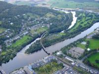 View of the Tay Viaduct curving east out of Perth. 22 September 2008.<br>
<br><br>[Fraser Cochrane 22/12/2008]