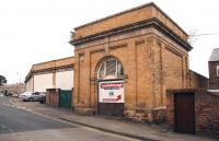 The station frontage and main entrance to the former Scarborough, Londesborough Road, excursion station, photographed on Sunday 28 September 2008 looking north towards the junction of Westover Road and Londesborough Road.  As can be seen from the sign covering the doors of the former entrance, the site is currently the headquarters of Londesborough Motor Services.<br>
<br><br>[John Furnevel 28/09/2008]