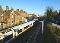 A Class 375 unit runs east through Westgate-on-Sea station heading for Margate on 10 December 2008.<br>
<br><br>[John McIntyre 10/12/2008]