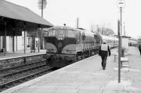 Arrival at Mallow, Co Cork in 1988. Just south of the station is Killarney Junction where the Tralee branch joins the main Dublin - Cork line. <br><br>[Bill Roberton //1988]