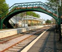 View east towards Bishop Auckland from the Eastgate platform at the restored Stanhope station in May 2006.<br><br>[John Furnevel 08/05/2006]