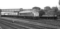 The former Burton Salmon Junction, North Yorkshire, in August 1980, meeting point of the lines from the Pontefract and Castleford directions. Approaching with a train on the latter is <I>Peak</I> 45060 <I>Lytham St Annes</I>, the locomotive that took the last scheduled passenger train over the Waverley Route 11 years earlier.<br><br>[Peter Todd 15/08/1980]