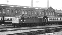 40035 with empty stock at Doncaster in February 1981.<br><br>[Peter Todd 07/02/1981]