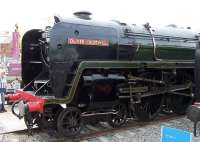 BR <i>Britannia</i> Pacific no 70013 <I>Oliver Cromwell</I> at York Railfest in 2004. <br><br>[Colin Alexander //2004]