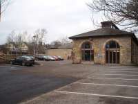It is not just the station trainshed at Richmond that has been tastefully restored. Here is the former engine shed, now a gymnasium, with the old passenger station visible across the car park. Behind the camera is the old gasworks building too, previously rail served and again restored to a high standard. <br><br>[Mark Bartlett 29/12/2008]