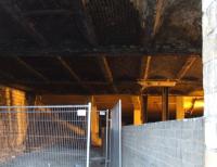 View south from platform 7 of Preston station, showing the remains of the tunnel through which trains reached the East Lancs platforms. This part of the station was closed in 1972, and the tunnel is now blocked by the car park of the shopping centre that now occupies the site.<br><br>[Graham Morgan 07/01/2009]