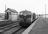 CIE 183 arriving with a train at Limerick in 1988.<br><br>[Bill Roberton //1988]