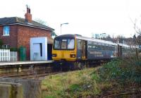 The 1234 Bristol Temple Meads - Avonmouth service, formed by DMU 143619, arrives at Sea Mills station on 23 January 2009. <br>
<br><br>[Peter Todd 23/01/2009]