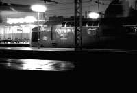 Deltic no 55005 <I>The Prince of Wales's Own Regiment of Yorkshire</I> on Sleeper duty, waiting to leave Kings Cross in December 1980.<br><br>[John Furnevel 05/12/1980]