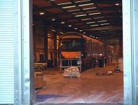 First ScotRail unit 170404 receiving attention on 28 January 2009 inside one of the maintenance sheds of Babcock Engineering Services, Rosyth.<br><br>[Brian Forbes 28/01/2009]