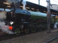 60163 <I>Tornado</I> about to depart from Newcastle Central on Saturday 31 January 2009 having arrived from York earlier at the head of <I>The Peppercorn Pioneer</I>. See news item.<br>
<br><br>[Colin Alexander 31/01/2009]