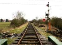 The Swindon & Cricklade Railway's southern extension to Moldon Hill, seen on 31 January 2009. With major obstacles concerning badgers and newts now resolved the new section of the line should be open to traffic in 2011.<br>
<br><br>[Peter Todd 31/01/2009]