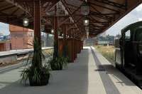 Looking along the out of use but renovated terminal platforms towards the open line at Birmingham Moor Street in June 2004.<br><br>[Ewan Crawford 30/06/2004]