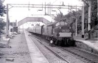 The 16.56 SX Glasgow Central - Gourock (behind an EE Type 3 recently transferred from Western Region) stands at Bishopton in September 1966.<br>
<br><br>[Colin Miller /09/1966]