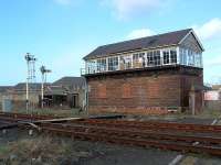 Stranton Signalbox to the south of Hartlepool station.<br><br>[Ewan Crawford 20/03/2004]