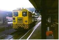 An engineer's train involved with the construction of the Verelna Tunnel shunts at Klosters station in August 1998.<br>
<br><br>[Fraser Cochrane /08/1998]