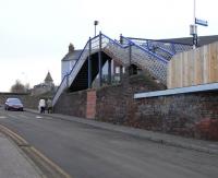 The sole, disabled-hostile access to Platform 1 at Kinghorn station. 15 February 2009.<br><br>[David Panton 15/02/2009]