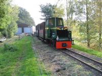 A diesel hauled service heads north from Alston on what is now the narrow gauge South Tynedale Railway on 21 October 2006.<br>
<br><br>[John McIntyre 21/10/2006]