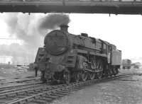 A Standard Class 5 4-6-0 about to leave Gourock light engine in October 1966.<br><br>[Colin Miller /10/1966]