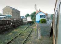 Approaching Enniscorthy station, Co Wexford, on the Dublin - Rosslare line in 1993.<br><br>[Bill Roberton //1993]